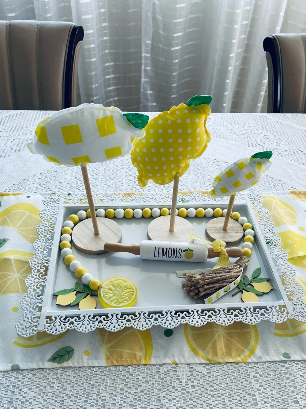 9pcs. Lemon Decorative Table Centerpiece -
